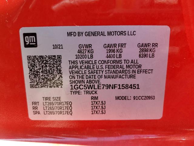 1GC5WLE79NF158451 Chevrolet l8t