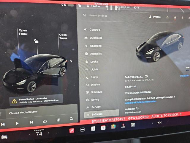 5YJ3E1EA1MF876427 Tesla MODEL 3