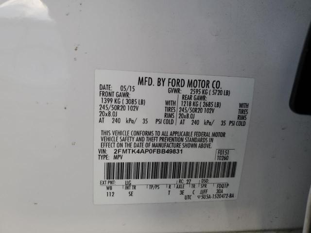 2FMTK4AP0FBB49831 Ford EDGE SPORT
