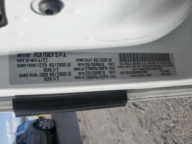 ZFBHRFAB6N6W62992 RAM Promaster City