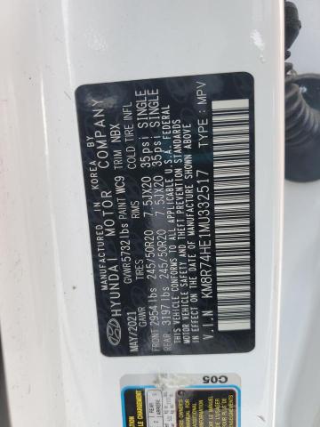 KM8R74HE1MU332517 Hyundai PALISADE C