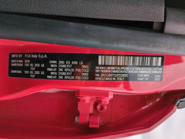 ZACCJBBT2GPD29655 Jeep RENEGADE L