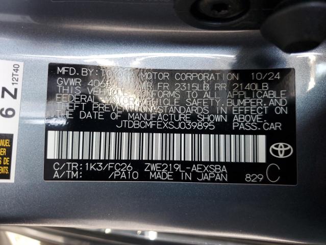 JTDBCMFEXSJ039895 Toyota COROLLA LE