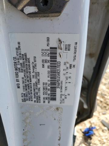 3FA6P0LU5HR217033 Ford 2.0l 4v atk hev