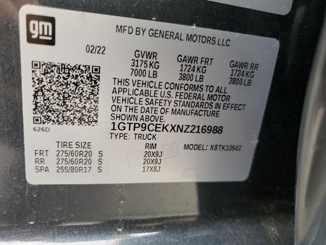 1GTP9CEKXNZ216988 GMC SIERRA LIM