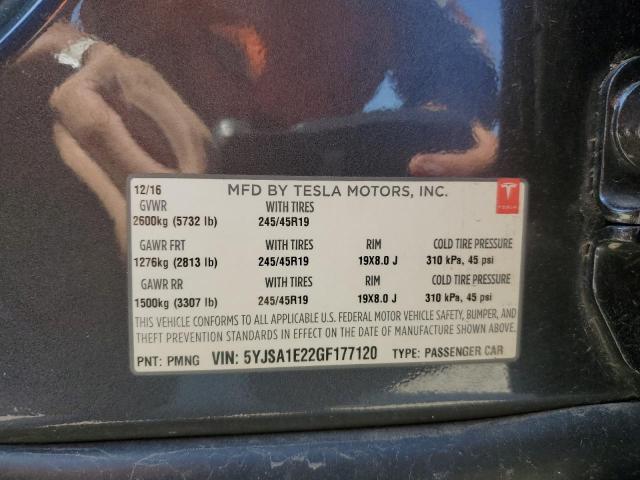 5YJSA1E22GF177120 Tesla 3 phase a/c induction (dual motor)