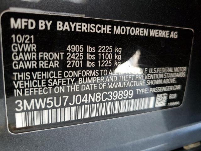 3MW5U7J04N8C39899 BMW M340I
