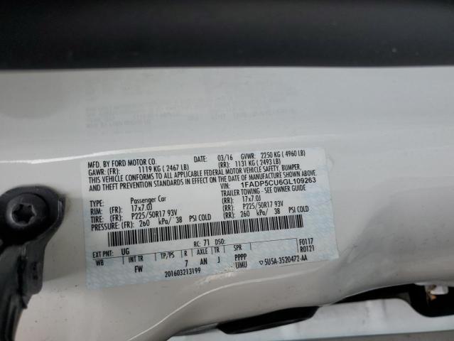 1FADP5CU6GL109263 Ford 2016