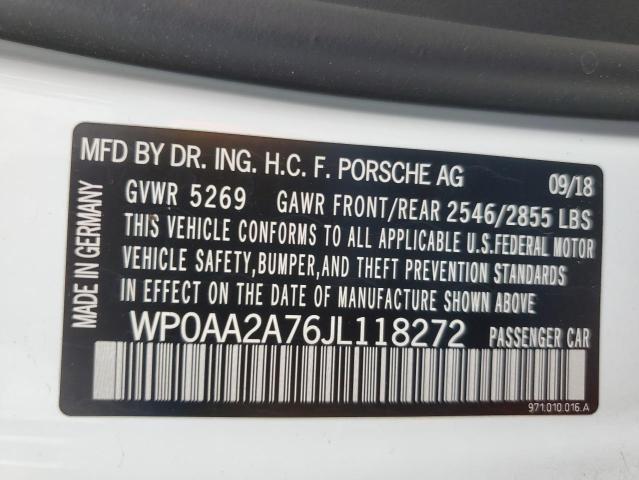 WP0AA2A76JL118272 Porsche 2018