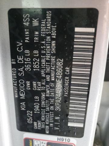 3KPA24AD3NE486082 KIA mpi gamma ii