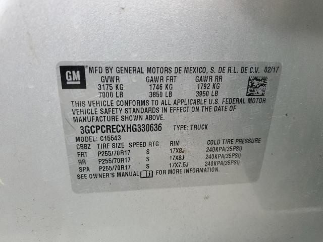 3GCPCRECXHG330636 Chevrolet l83 - sidi: spark ignited direct injection, vvt: variable valve timing, afm, e85 max, alum