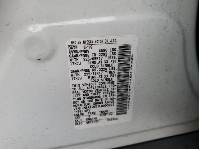 JN8AT2MT1LW003992 Nissan ROGUE S