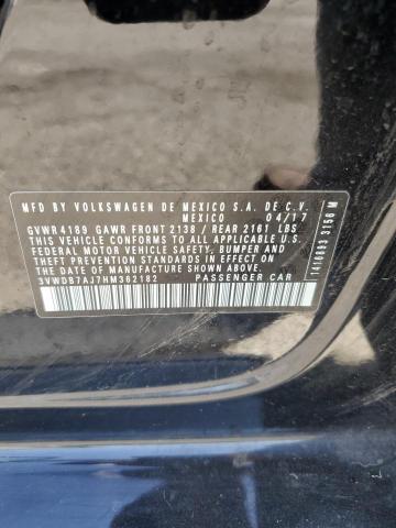 3VWDB7AJ7HM362182 Volkswagen JETTA SE