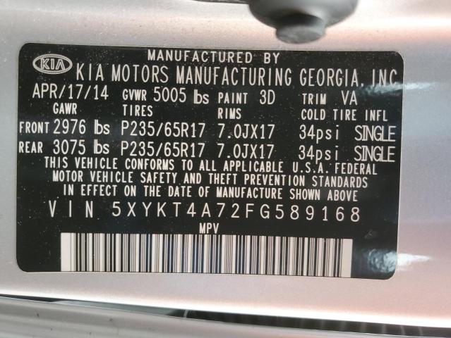 5XYKT4A72FG589168 KIA gasoline 3.3 v6 gdi lambda ii