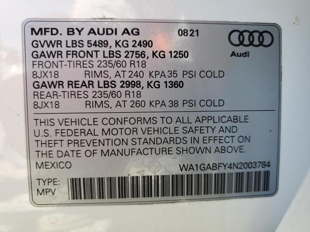 WA1GABFY4N2003784 Audi Q5 PREMIUM