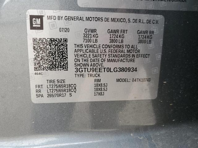3GTU9EET0LG380934 GMC SIERRA K15