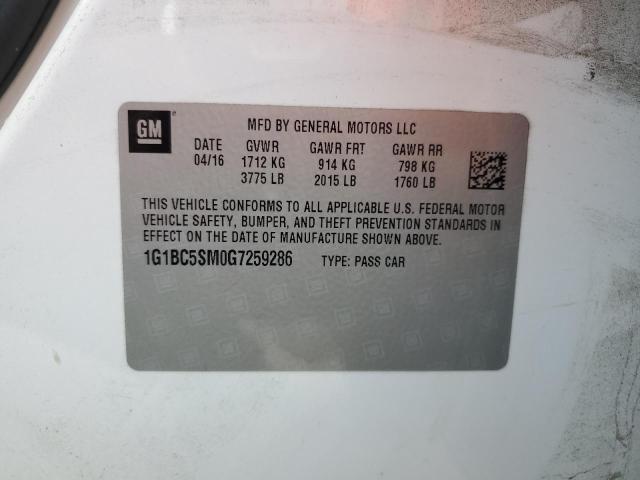 1G1BC5SM0G7259286 Chevrolet CRUZE LS