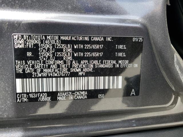 2T3W1RFV4SW376777 Toyota Rav4 Xle