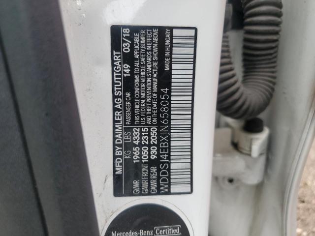 WDDSJ4EBXJN658054 Mercedes-Benz CLA 250