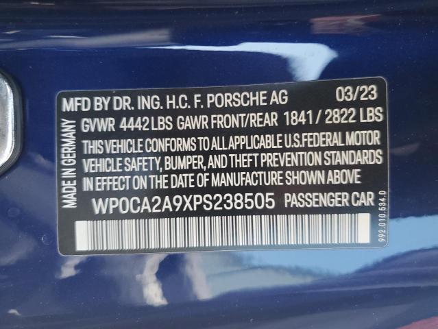 WP0CA2A9XPS238505 Porsche 911 CARRER
