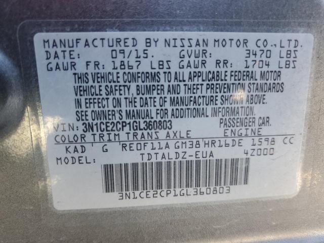 3N1CE2CP1GL360803 Nissan 2016