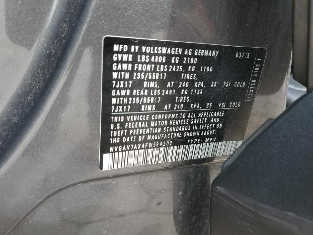 WVGAV7AX4FW594202 Volkswagen Tiguan