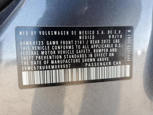 3VWE57BU8KM099597 Volkswagen JETTA SEL