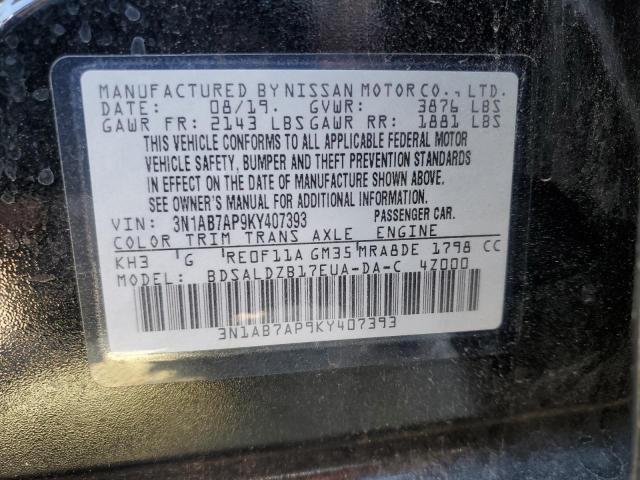 3N1AB7AP9KY407393 Nissan 2019