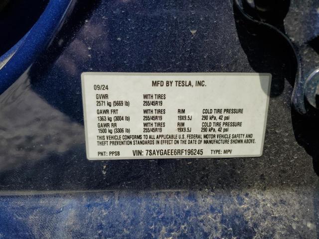 7SAYGAEE6RF196245 Tesla 2024