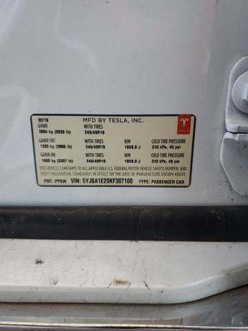 5YJSA1E20KF307100 Tesla MODEL S