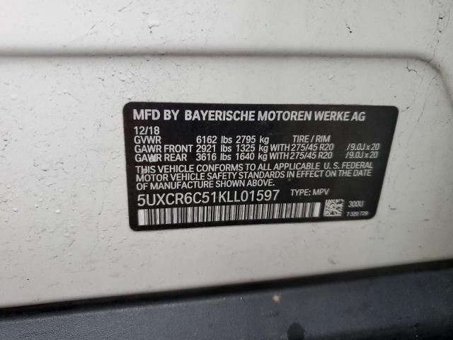 5UXCR6C51KLL01597 BMW X5 XDRIVE4