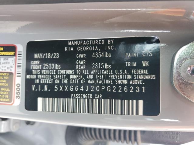 5XXG64J20PG226231 KIA t-gdi gamma ii
