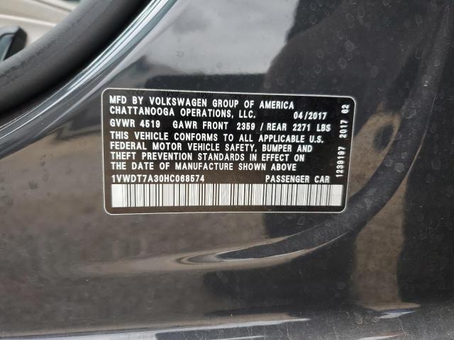 1VWDT7A30HC068574 Volkswagen PASSAT R-L