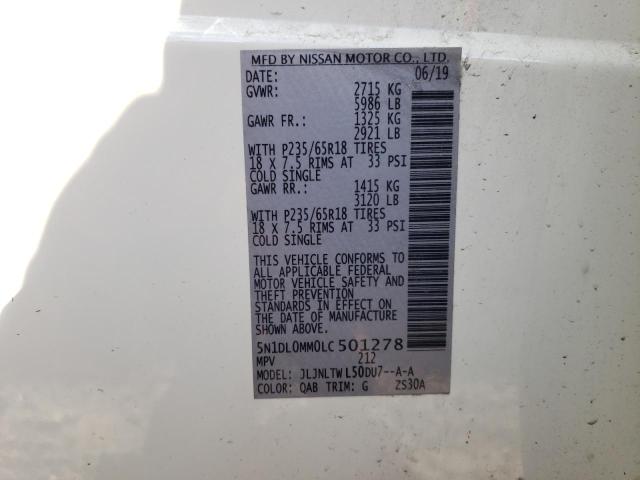 5N1DL0MM0LC501278 Infiniti QX60 LUXE