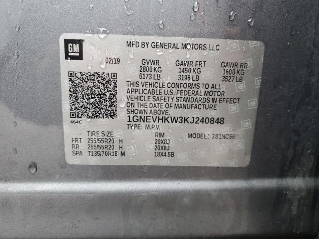 1GNEVHKW3KJ240848 Chevrolet TRAVERSE L