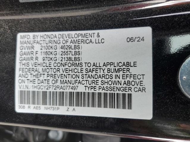 1HGCY2F72RA077497 Honda lfc5