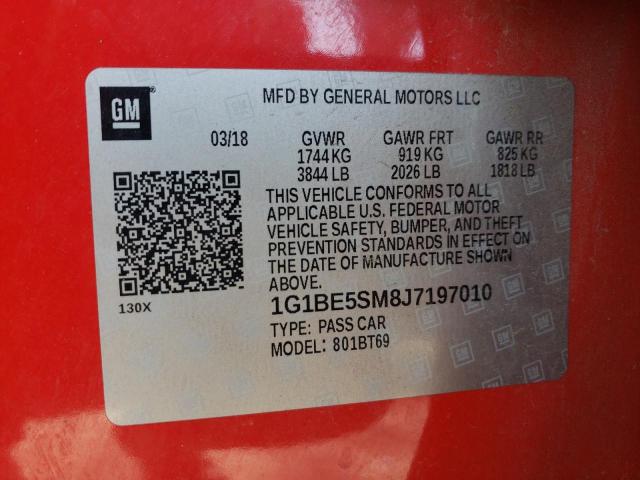 1G1BE5SM8J7197010 Chevrolet CRUZE LT