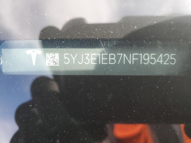 5YJ3E1EB7NF195425 Tesla MODEL 3