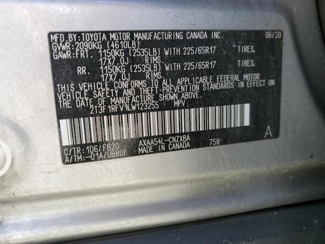2T3F1RFV1LW123255 Toyota a25a-fks