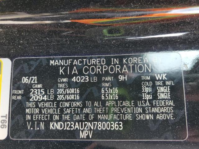 KNDJ23AU2N7800363 KIA mpi nu