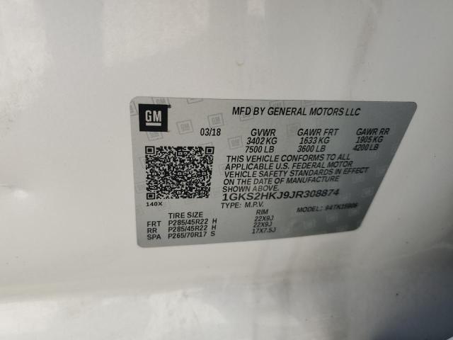1GKS2HKJ9JR308874 GMC YUKON XL D