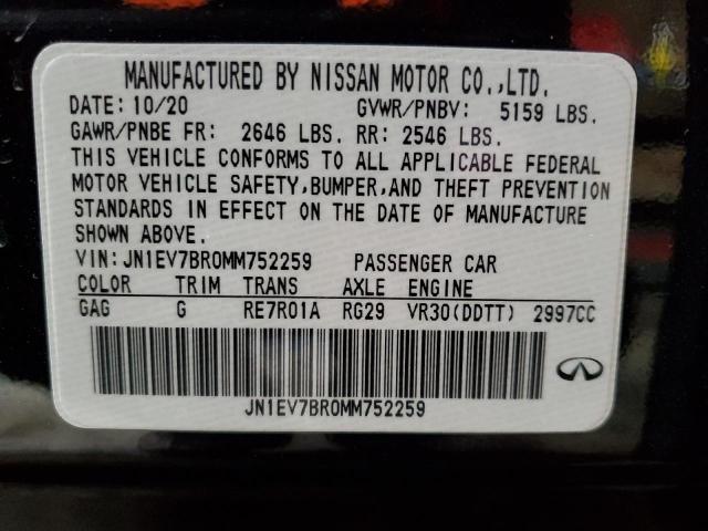 JN1EV7BR0MM752259 Infiniti 3.0l t