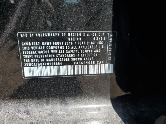3VWCA7AU4FM505854 Volkswagen 2015