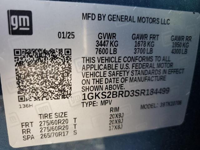 1GKS2BRD3SR184499 GMC l84