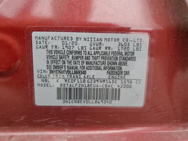 3N1CN8EV0LL869340 Nissan 2020