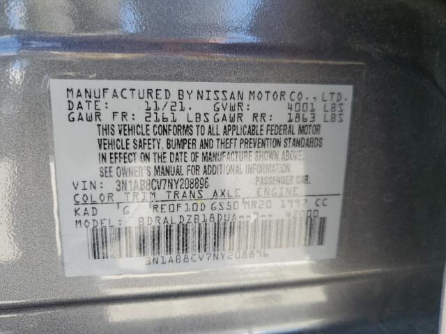 3N1AB8CV7NY208896 Nissan SENTRA SV