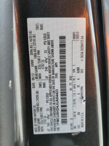 1FMCU0HD4JUA04423 Ford 1.5l gtdi sigma w/premium fuel
