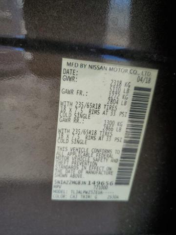 5N1AZ2MG8JN149656 Nissan MURANO S