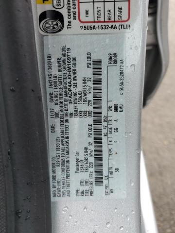 3FADP4AJ0HM169719 Ford FIESTA S