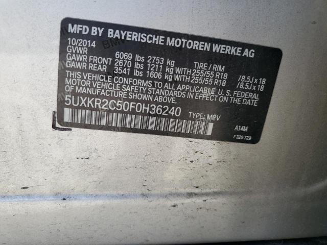 5UXKR2C50F0H36240 BMW 2015